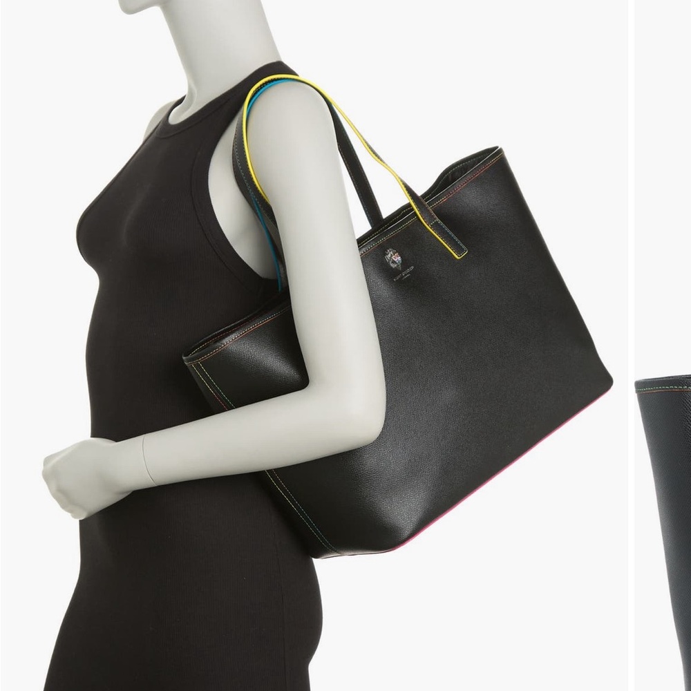 Kurt Geiger Black Tote with Colorful Trim